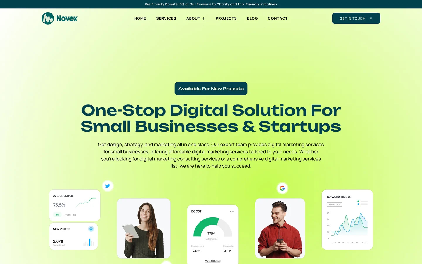 Novex Studio website preview